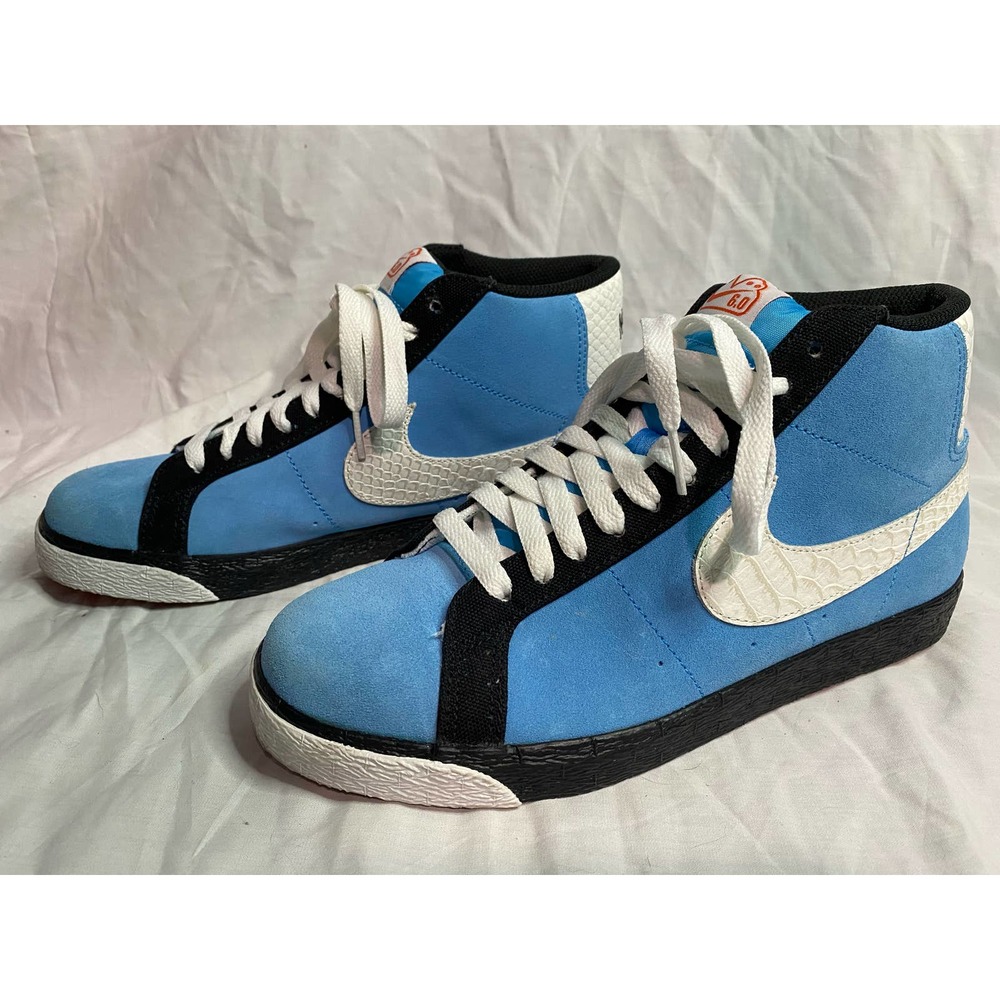 NEW Nike Blazer Mid 6.0 Sneaker Leather Shoe Blue/Black/White 342256-411